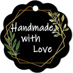 Custom Gift Tag, Personalized Favor Label, Kraft Wrapping Decoration, Wedding Supplies Birthday Party Craft, Thick Paper Hang Card with String (Flower Shape)