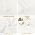 12 Pack Round Tablecloth 90 Inch - Ivory Polyester Table Cloth for Round Table, Premium Ivory Tableclothes Washable Fabric Table Cover for Wedding Party Banquet Restaurant Reception Dining