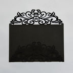 25PCS Laser Cut Wedding Invitations Cards with Envelopes,Blank Inner Sheets,Ribbons for Wedding Bridal Shower Quinceañera Engagement Birthday Invites, pearl black