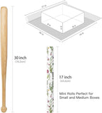RUSPEPA Floral Wrapping Paper Roll for Women Girls, Mini Roll, Elegant Wild Flower Design Gift Wrap Paper Perfect for Birthdays, Bridal Shower, Spring, Wedding, Mother's Day, 17 Inch x 16.4 Feet