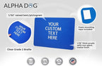 ALPHA DOG ADA SIGNS Custom ADA Compliant Braille Sign, 6"x9" Room Identification Plaque, Tactile Text, Raised Letters, Personalized 4-Line, Indoor/Outdoor, USA-Made (Blue)