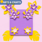 Purple Wrapping Paper, 15"x450" Art Craft Construction Bulletin Board Decorative Paper Roll for Birthday Baby Shower Christmas Mother's Day Mardi Gras, DIY Bouquet Flower Gift Wrap, Floral Supplies