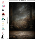 6x9ft Dark Vintage Photography Backdrops Portrait Photo Backdrop Wedding Bridal Show Birthday Background for Studio Props