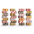 30 Rolls Warning line Theme Washi Tape Set, Writable Decorative Tapes for Scrapbooking, Bible Journaling, Bullet Journaling, 0.6"x79" per Roll