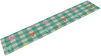 Starfish Plaid Table Flag Green Plaid and Marine Life Starfish Kitchen Table Flag Suitable for Birthday Party Restaurant Decoration Outdoor Picnic 13 * 90 Inch