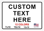 Custom Signs Outdoor Metal for Home Office Business, Personalized, Door, Porch, Delivery, Man Cave, Shop, Garage, Street. For Outside or Inside Use. Our Metal Signs Are UV Printed Solid Aluminum (Border, 12x18 inches)