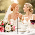 Wedding Mimosa Bar Supplies, Bridal Shower Sign Clear Acrylic Table Sign for Marriage Parties Anniversaries Reception Cafe Hotel Party Bar Business Event