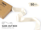 Ivory Satin Ribbon 1-1/2 Inch x 50 Yards Double-Faced Polyester Cream Ribbons for Christmas Gift Wrapping Bows Crafts Floral Bouquet Wedding Invitations