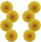 BARTHEW Yellow Birthday Decorations,DIY Yellow Paper Fans Hanging Decoration ,Party Supplies Party Fans 12in, Wedding Graduation Events Accessories 30 Color DIY Set （Yellow）