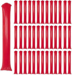 40pcs Round headTeam Spirit Boom Sticks Thunder Sticks Cheering Sticks Team Spirit Plastic Cheerleading Spirit Stick Clapper Inflatable Noise Maker Sports Supply (Red)