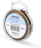 Artistic Wire, 18 Gauge Tarnish Resistant Colored Copper Craft Wire, Antique Brass, 15 yd