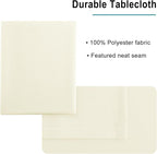 Hiasan Champagne Rectangle Tablecloth - Waterproof Washable Polyester Fabric Table Cloth for Buffect Dining Birthday Party, 54 x 80 Inch