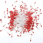 HAHIYO 700Pcs 3mm Red Pearl Double Head Flower Stamen Pistil Hand-Made Artificial Flower Pistil Flore Pearlized Floral Stamen Flower Pollen Stamen Holly Berrie for Flower Making Scrapbook Decoration