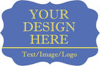 Custom Stickers 70-1000 Personalized Labels for Birthday Party Wedding, Customized Stickers for Business Logo(Fancy Frame)