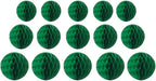 15pcs Honeycomb Balls Decorations 4'' 6'' 8'' Party Honeycomb Ball Flower Tissue Pom Poms Flower Ball Hanging Flower Balls for Baby Shower Birthday Wedding Nursery Decor(4'' 8'' 10'' Green)