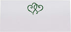 Linked Hearts Place Cards, Hunter Green (Choose Color), Set of 60, Pre-cut and Scored - Wedding, Party, Dinner, and Special Events - Made in the USA