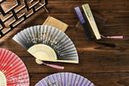 HUNANBANG 10 Pieces Oriental Bamboo Folding Hand Fans Church Wedding Gift, Party Favors, DIY Decoration Gift Size 8 1/4" Wholesale 10pack(bamboo10pack)