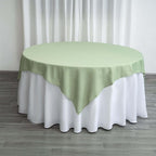 Efavormart 70" Premium Square Polyester Tablecloth for Wedding Kitchen Dining Events - Sage Green