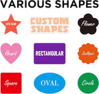 Custom Stickers - Personalized Labels, Customized Stickers with Any Design Image Logo Text, 100 Labels (Scalloped, 3"x3")