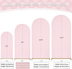 SoarDream Pink Spandex Arch Cover 6FT Wedding Arch Backdrop Cover Stretchy Backdrop Chiara Wall Arch Stand Cover for Wedding Birthday Balloon Decorations- Ideal for Balloon Arches