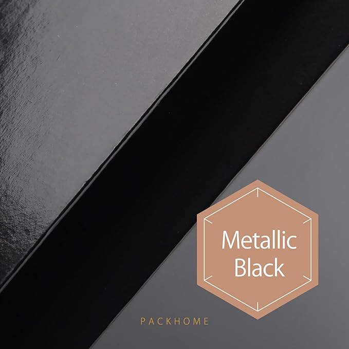 PACKHOME Large Gift Box 13.5x10x3.5 Inches, Sturdy Shirt Box with Magnetic Lid for Multiple Occasions (Glossy Black)