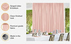 AK TRADING CO. 10 feet x 8 feet IFR Polyester Backdrop Drapes Curtains Panels with Rod Pockets - Wedding Ceremony Party Home Window Decorations - Dusty Rose