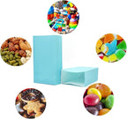 Oletx 30-Pack Blue Party Favor Paper Bags, 9'' Wrapped Treat Goodie Candy Paper Lunch Bags for Birthday Party, Babyshower, School Activitities