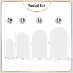 LEBENGURU Upgraded 5FT Wedding Arch Cover, White Spandex Fitted Arch Backdrop Cover, Round Top Chiara Stand Covers for Birthday Party Baby Shower Banquet Balloon Décor