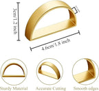 Set of 100 Napkin Rings Metal Gold Semicircle Napkin Ring, Napkin Rings Bulk Dinner Banquet Serviette Decor, Dining Table Setting for Thanksgiving Christmas Halloween Holiday Wedding Party