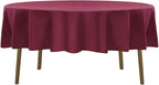 70 inch Round Tablecloth Washable Polyester Table Cloth Decorative Table Cover for Wedding Party Dining Banquet（70 inch,Burgundy）