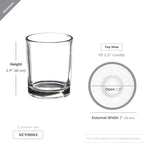 WGV Tea Light Votive Candle Holder 2x2.4, Clear Tiny Utility Cylinder Glass Vase, Small Planter Terrarium for Home Accent Decor, 1 Pc