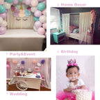 Eternal Beauty Sequin Backdrop Curtains, 2x8 Ft-2 Panels White Iridescent Back Drop for Shimmer Photography Party Wedding Birthday Decor