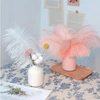 YAKRUNA 30PCS White Ostrich Feathers for Centerpieces for Wedding Birthday Gatsby Party, 12-14 Inches Bulk Decorative Plumes for Vase & Table & Christmas Tree Decor (30-35cm, White)