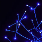 Christmas led Sparkle Ball Hanging Outdoor décorations -Haning Twig Ball,Snowflake Ornament Lights Indoor Outdoor Festive Holiday Décor 24Inch (Blue)