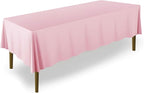 Lann's Linens - 10 Premium 70" x 120" Tablecloths for Wedding/Banquet/Restaurant - Rectangular Polyester Fabric Table Cloth - Pink