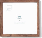 Opposite Wall - 8x8 in - Dark Solid Oak Wood Picture Frame - Lightweight, Versatile & Shatterproof - Wall Hanging Poster or Photo Frame - Wall Decor for Office, Gallery & Home