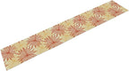 Autumn Chrysanthemum Table Runner, Vintage Modern Geometric Floral Boho Table Runner for Kitchen Dining Bedroom Living Room Table Decor for Indoor Outdoor Home Party, 13x36 Inch