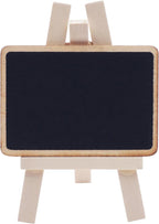 12 Count Mini Chalkboard Signs Wood Framed Table Stands – Size: 4.7" x 3.1" Wooden Blackboard, Perfect for Special Occasions and Events Decoration