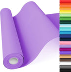 Purple Wrapping Paper, 15"x900" (75FT) Art Craft Construction Bulletin Board Decorative Paper Roll for Mother's Day Birthday Mardi Gras Anniversary Wedding Bouquet Flower Gift Wrap Floral Supplies