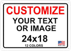 AV Grafx Custom Metal Signs, Aluminum, 24x18, Border, Modern, Professional, Customizable, Durable, Versatile, UV Resistant, Made in USA