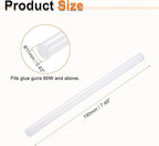 HARFINGTON 10pcs Hot Glue Sticks 0.43" Dia x 7.48" Long EVA Mini Hot Melt Adhesive Glue Stick for Hot Melt Gun Wood Plastic Glass Flowers Fabrics Foam, Clear