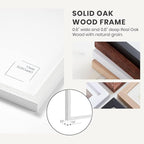 Opposite Wall - 16x20 in - White Solid Oak Wood Picture Frame - Lightweight, Versatile & Shatterproof - Wall Hanging Poster or Photo Frame - Wall Decor for Office, Gallery & Home - 2 Pack