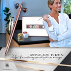 Framed Rose Gold Retirement Decorations Guest Book 12"x16" for Women - Happy Retirement Party Decorations - including Rose Gold Pen & Acrylic Glass - Unique Retired Gift