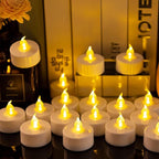 Tea Lights, 200PACK Flameless LED Tea Lights Candles, Flickering WarmYellow, 200 Hours Battery-Powered Tea Light, Ideal Party, Wedding, Birthday, Gifts Home Decoration