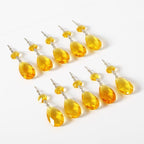 10pcs Crystal Prisms Chandelier Yellow Ornament Pendants Rainbow Maker 38mm Drop Prism Hanging Prisms for Wedding Party Chrismtmas Decoration DIY Jewelry