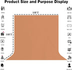 Seamless Background Cloth 10x10FT Light Pink Backdrop for Photography Studio Props