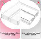 Acrylic Place Card Holders - 4 Inch Clear Table Number Holders Display Stand for Wedding Sign Name Card Menu Photos, Table Number Stands for Party Office Events Meeting Decoration, 20 Pack