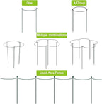 HiGift 12 Pack Plant Stakes for Indoor Plants, Metal Garden Peony Support Cages, Outdoor Plant Supports Ring Prop, Large Plant Stake for Hydrangea,Rose,Flower,Vine,Potted Plants (10" W x 24" H)