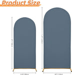 Wedding Arch Covers Arch Backdrop Cover Arch Stand Covers 7.2FT 6FT Set of 2 Arch Cover Spandex Fabric Stretchy Backdrop for Wedding Birthday Party Decoration Baby Shower (Dusty Blue)