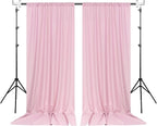 Pink Backdrop Curtain for Parties Rod Pocket Pink Curtains Photography Backdrop Drapes Privacy Fabric Decoration for Birthday Party Wedding Baby Shower Home Decor, 5ft x 10ft, 2 Panels
